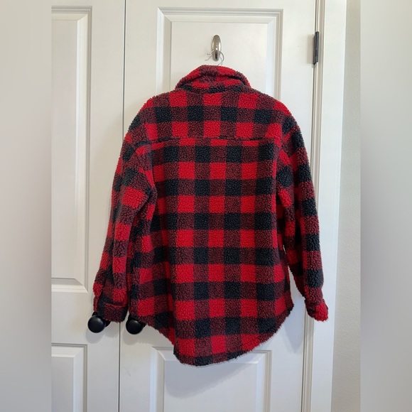 AE Plaid Sherpa Jacket - Picture 6 of 12